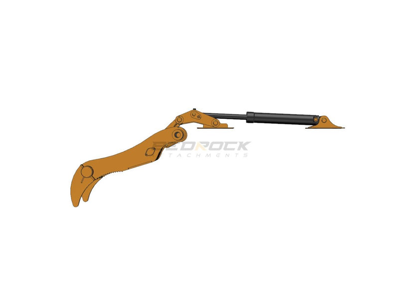 2 Teeth Partial Rotation Thumb 42” Pin Grabber 320 - EPT80 - PG2T42 - Partial Rotation Thumb - Bedrock Attachments