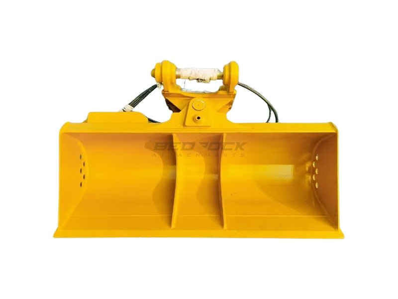 48” Excavator Tilt Ditch Cleaning Bucket fits CAT 306 Excavator, 0.15m3 - ETB306CL - 48 - 0.15 - Excavator Bucket - Bedrock Attachments