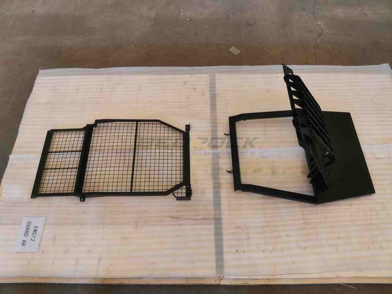 Canopy Front Guard, Heavy Duty fits CAT 304, 305CR, 305.5CR, 306CR Mini Excavators - EWG12 - Excavator Window Guard - Bedrock Attachments