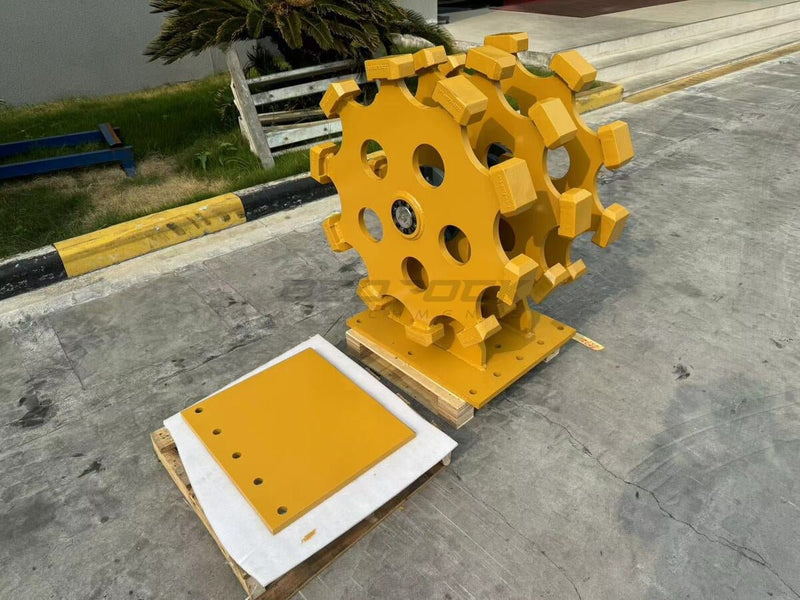 Excavator Compaction Wheel Group for A, 315, B linkage, 3pcs Wheel, 24in width - ECW1X3 - Excavator Compaction Wheel - Bedrock Attachments