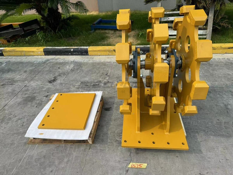 Excavator Compaction Wheel Group for CB, DB linkage, 3pcs Wheel, 24in width - ECW2X3 - Excavator Compaction Wheel - Bedrock Attachments