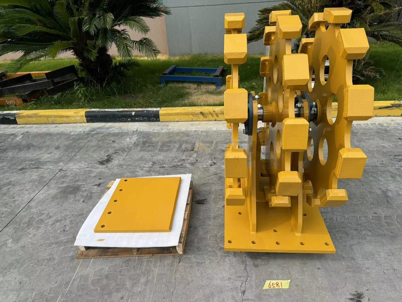 Excavator Compaction Wheel Group for TB linkage, 3pcs Wheel, 24in width - ECW3X3 - Excavator Compaction Wheel - Bedrock Attachments