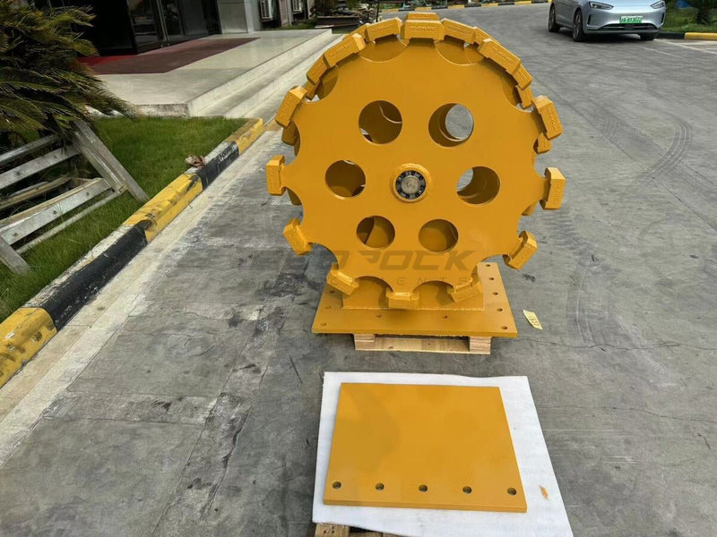 Excavator Compaction Wheel Group for TB linkage, 3pcs Wheel, 24in width - ECW3X3 - Excavator Compaction Wheel - Bedrock Attachments