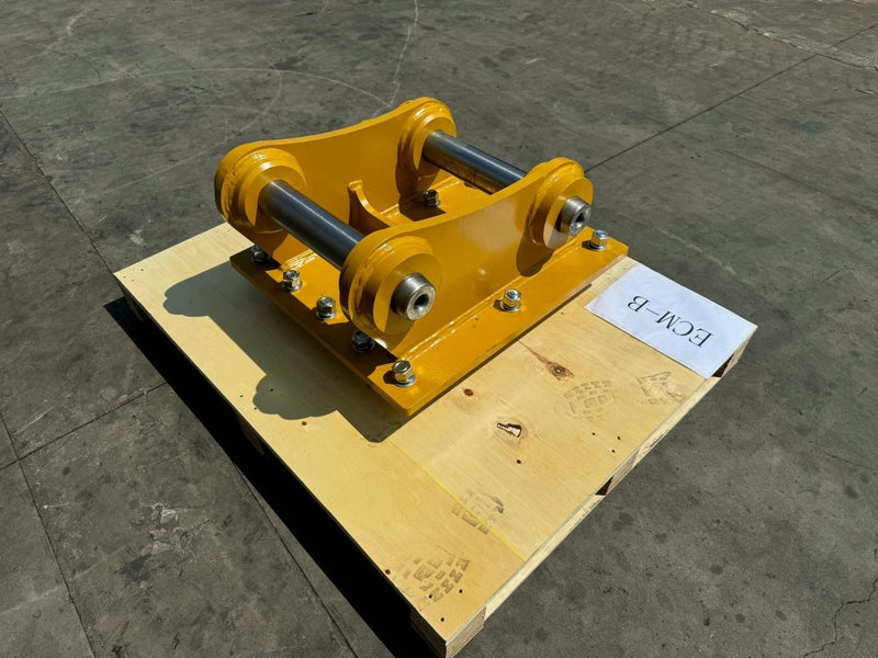 Excavator Compaction Wheel Mounting Group, Pin On, 2 x 80mm Pins, B Linkage - ECM - B - Excavator Compaction Wheel - Bedrock Attachments