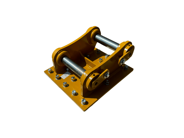 Excavator Compaction Wheel Mounting Group, Pin On, 2 x 80mm Pins, B Linkage - ECM - B - Excavator Compaction Wheel - Bedrock Attachments