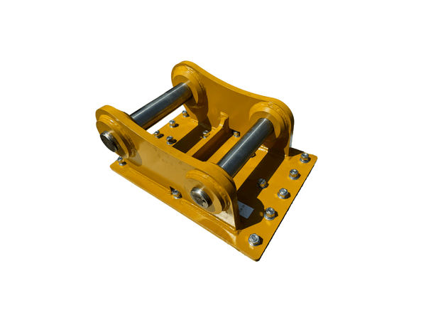 Excavator Compaction Wheel Mounting Group, Pin On, S Pin 100mm & L Pin 90mm, DB Linkage - ECM - DB - Excavator Compaction Wheel - Bedrock Attachments