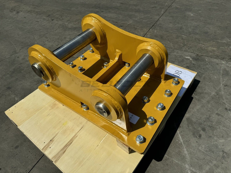 Excavator Compaction Wheel Mounting Group, Pin On, S Pin 100mm & L Pin 90mm, DB Linkage - ECM - DB - Excavator Compaction Wheel - Bedrock Attachments