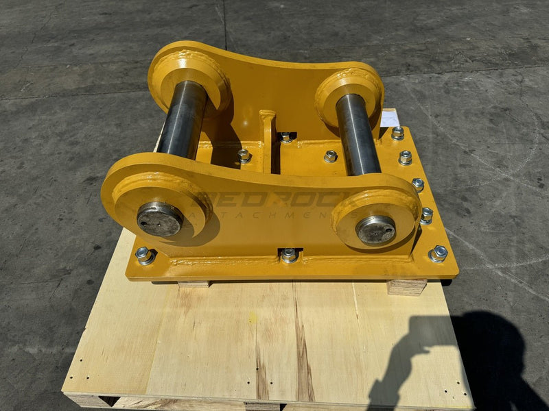 Excavator Compaction Wheel Mounting Group, Pin On, S Pin 100mm & L Pin 90mm, DB Linkage - ECM - DB - Excavator Compaction Wheel - Bedrock Attachments