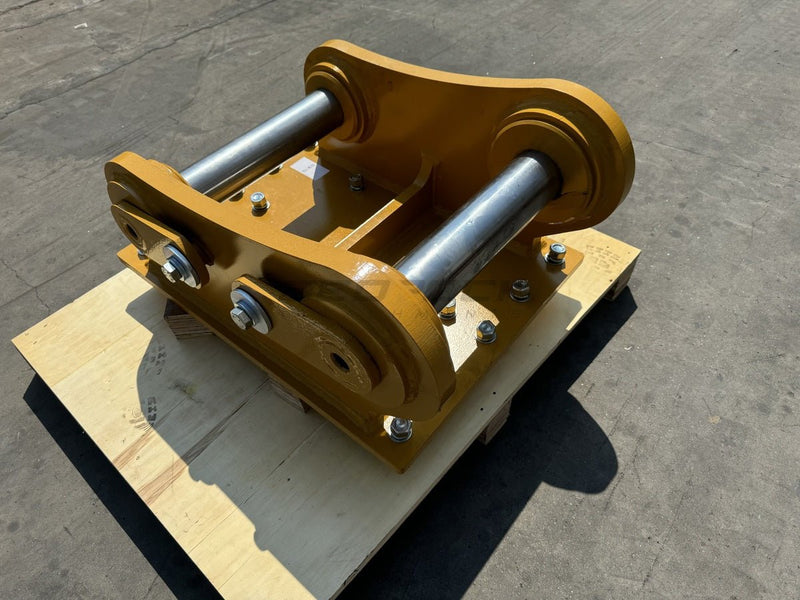 Excavator Compaction Wheel Mounting Group, Pin On, S Pin 110mm & L Pin 100mm, TB Linkage - ECM - TB - Excavator Compaction Wheel - Bedrock Attachments