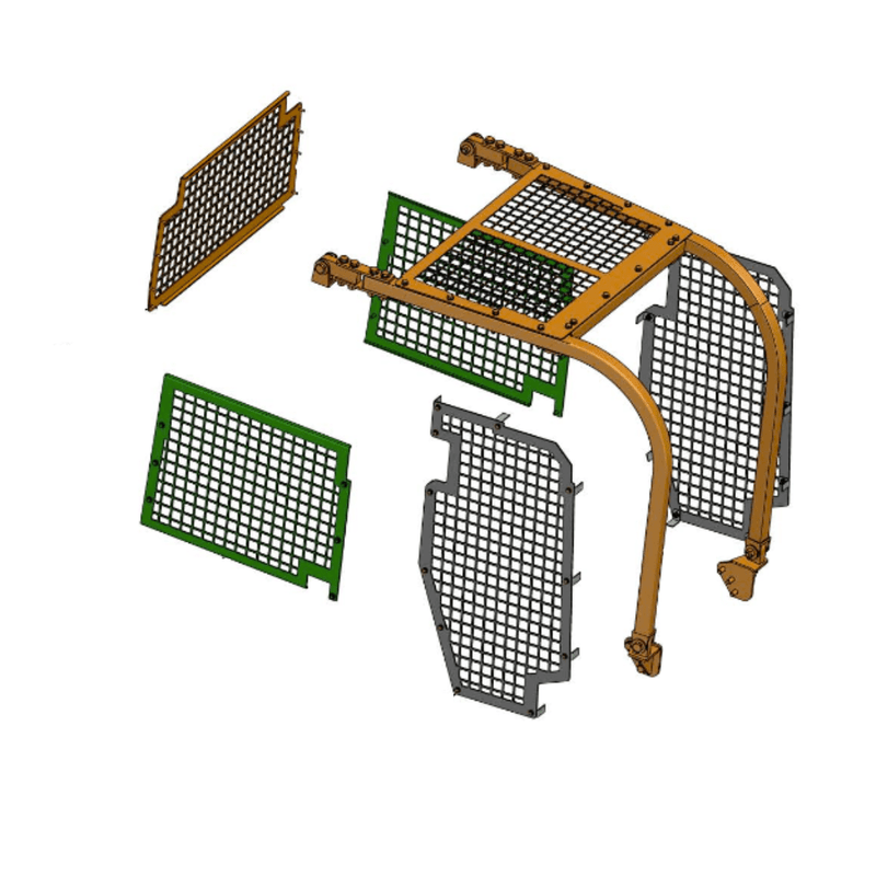 Screens and Sweeps fits Komatsu D51 PXI Bulldozer - BS52 - Bulldozer Screens&Sweeps - Bedrock Attachments