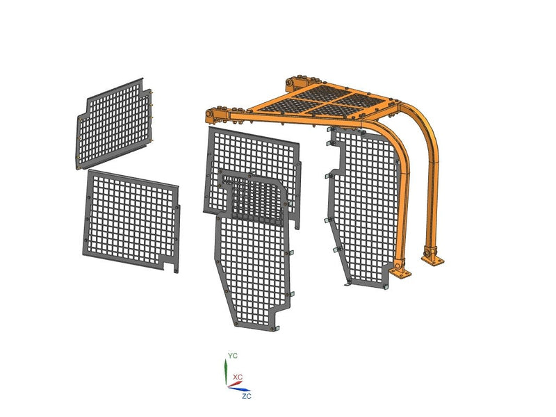 Screens and Sweeps fits Komatsu D61 PX Bulldozer - BS53 - Bulldozer Screens&Sweeps - Bedrock Attachments