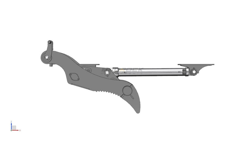 Thumb fits 100mm Pin Excavators, PIN ON, 4 Teeth, 100mm Pin, 54 in Bucket - EPT100 - PO4T54 - Partial Rotation Thumb - Bedrock Attachments