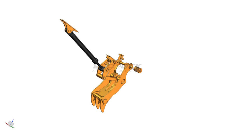 Thumb fits 65mm Pin Excavators, PIN GRABBER, 3 Teeth, 65mm Pin, 30 In Bucket - EPT65 - PG3T30 - Partial Rotation Thumb - Bedrock Attachments