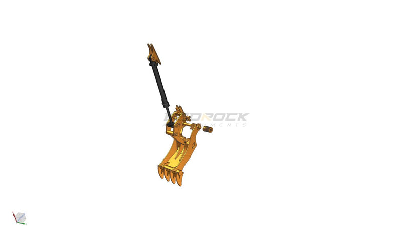 Thumb fits 65mm Pin Excavators, PIN GRABBER, 4 Teeth, 65mm Pin, 36 In Bucket - EPT65 - PG4T36 - Partial Rotation Thumb - Bedrock Attachments