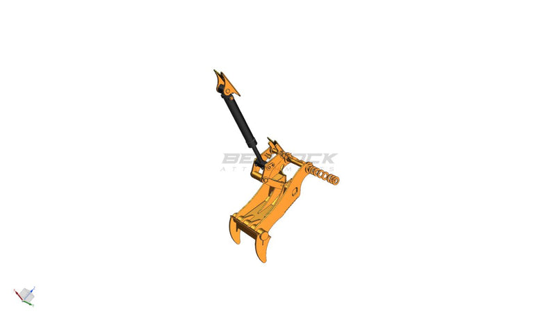 Thumb fits 80mm Pin Excavators, PIN GRABBER, 2 Teeth, 80mm Pin , 48 In Bucket - EPT80 - PG2T48 - Partial Rotation Thumb - Bedrock Attachments