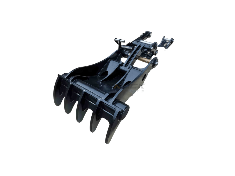 Thumb fits 80mm Pin Excavators, PIN ON, 5 Teeth, 80mm Pin , 48 In Bucket - EPT80 - PO5T48 - Partial Rotation Thumb - Bedrock Attachments